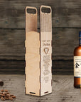 Custom Made Laser Cut & Engraved Wooden Wine Box, Personalised Plywood/ MDF Name/ Logo Wedding, Birthday, Corporate Carry Wine Bottle Gift Boxes