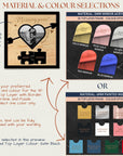 Personalised 3D Heart Puzzle UV-Printed Couple Photo on Engraved Wooden Block