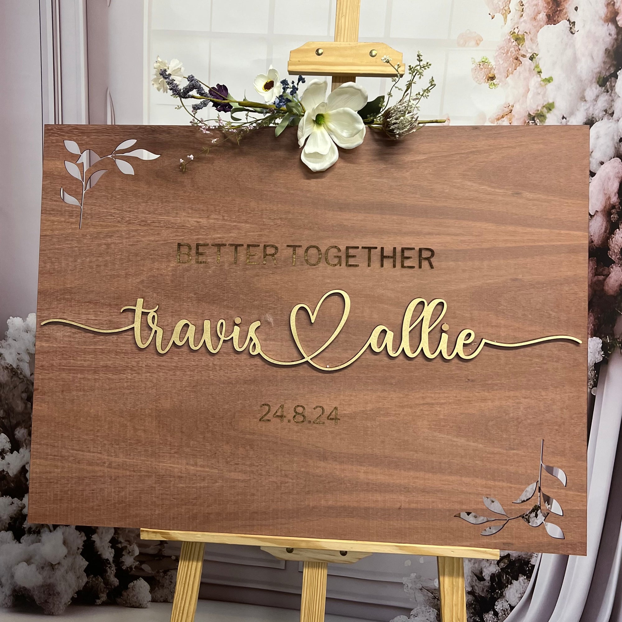 Personalised Raised 3D Letter MDF Wooden Welcome Wedding/ Event Signage