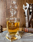 Personalised 800ml Twisted Whiskey Decanter | Custom Engraved Vintage Whisky Carafe, Housewarming, Birthday, Groomsmen Barware Gifts Him/Dad