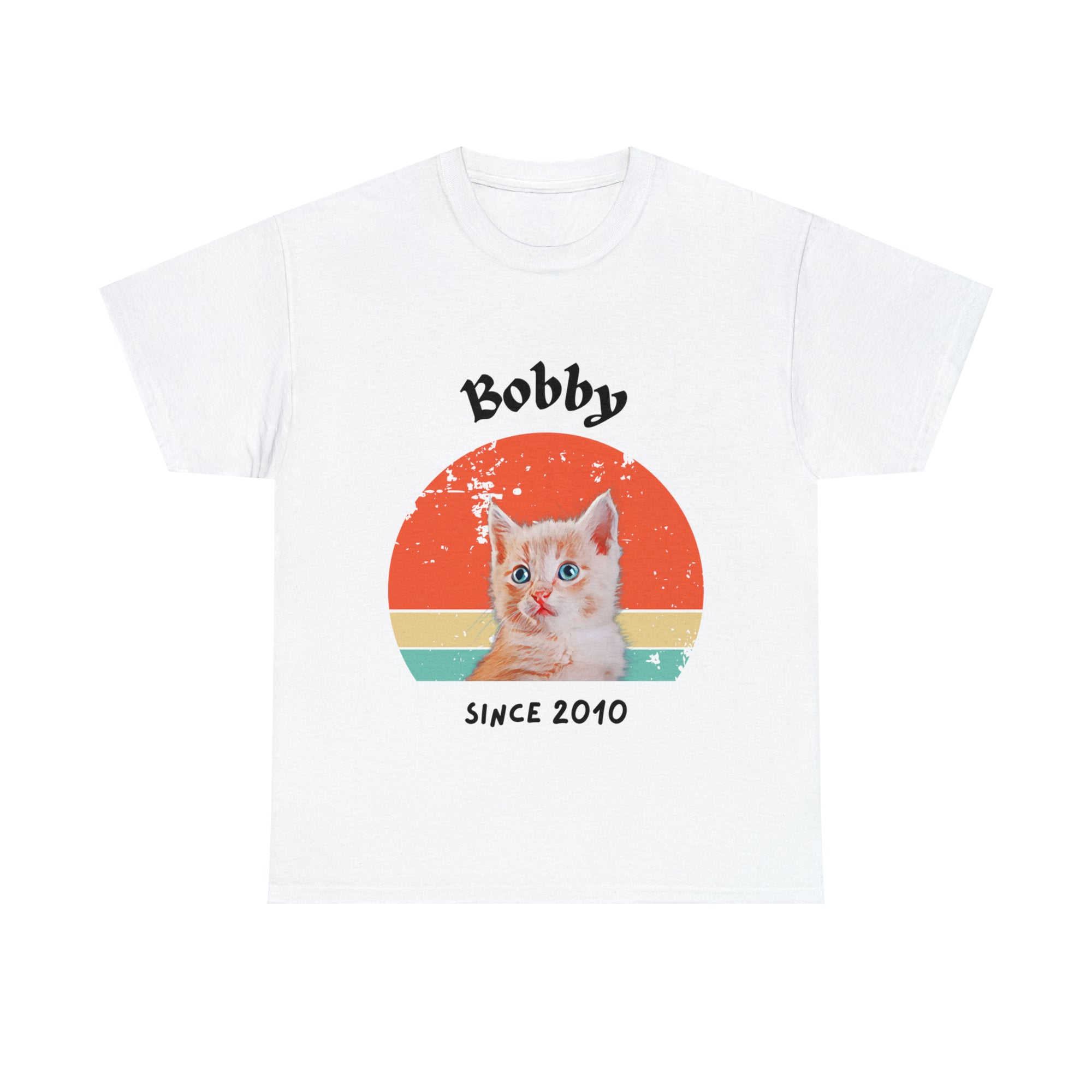 Customise Your Pet Photo Unisex T-shirt Retro Vintage Style, Dog Lover Shirt, Cat Image Custom T Shirt, Personalised Tee Shirts Birthday Gift