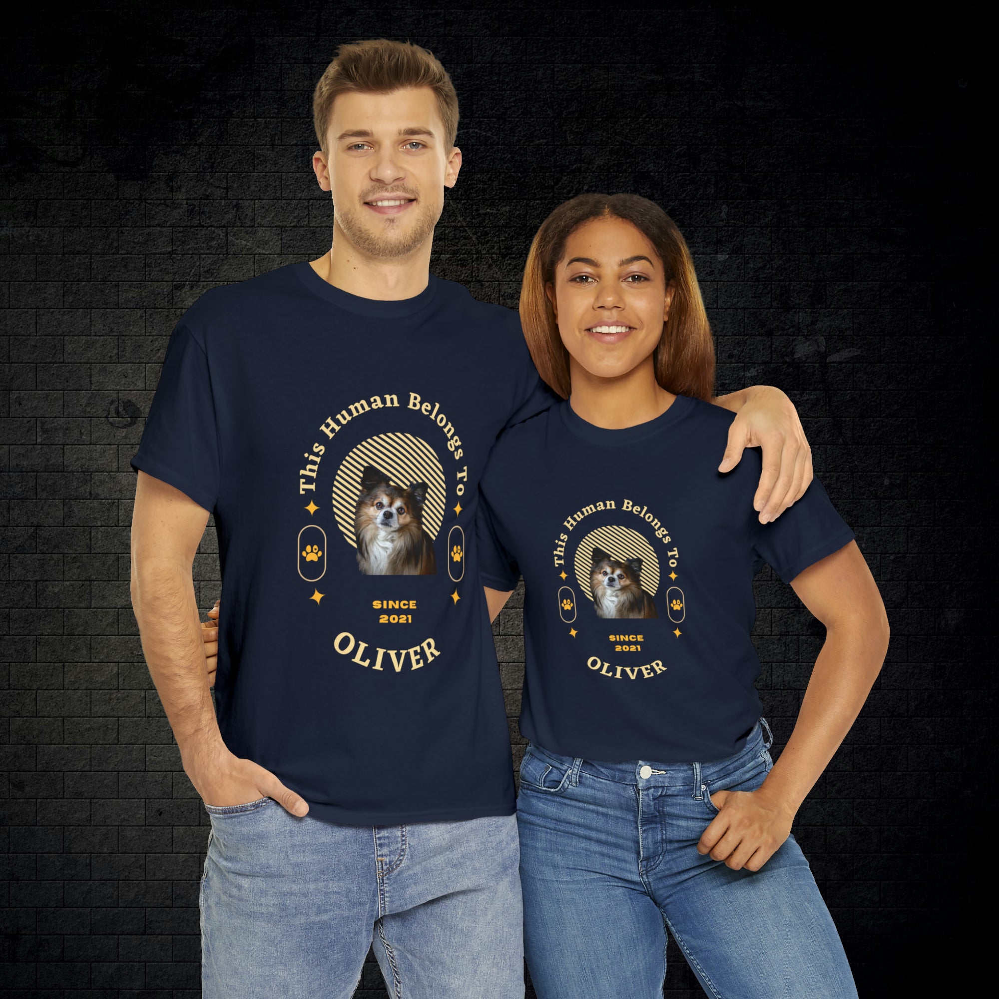 Customise Your Pet Photo Unisex T-shirt - This Human Belongs To