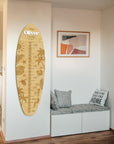 Custom 3D Raised Name Wooden Surfboard Height Chart, Personalised Laser Cut & Engraved Family Growth Metric Ruler Record, Nursery Wall Decor