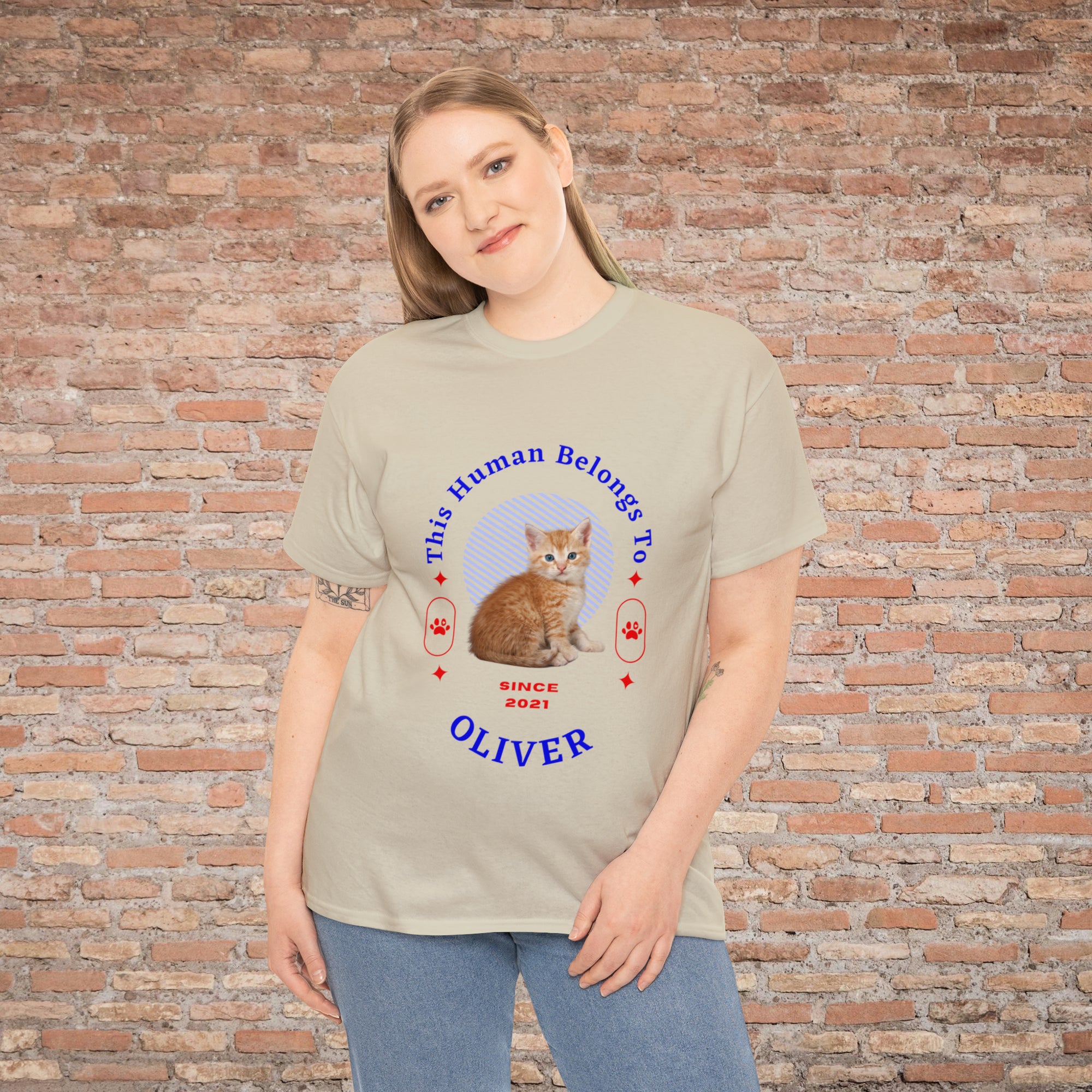 Customise Your Pet Photo Unisex T-shirt - This Human Belongs To