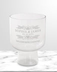 Personalised Compote Clear Glass Vase, Custom Engraved Memorial Wedding Gift for Bridesmaid, Mother of Bride/ Groom, Housewarming, Anniversary
