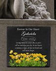 Personalised Photo Memorial Square Slate Sign Custom Print In Loving Memory Garden Stone Funeral Cemetery Plaque Display Loss Love Pray Gift