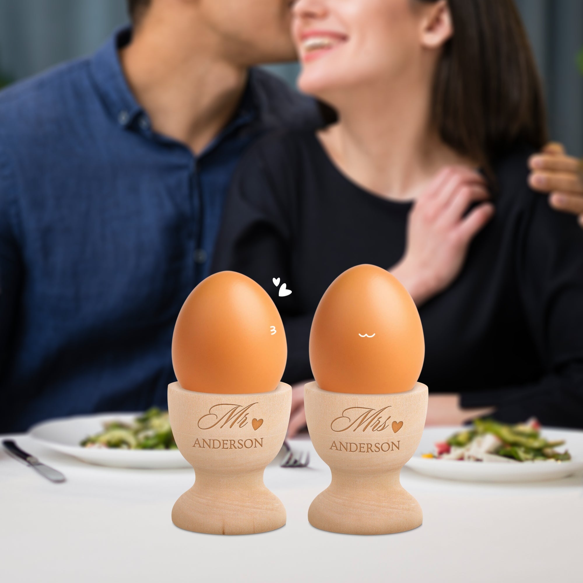 Personalised Wooden Cup, Custom Engraved Couple Egg Dip Shot Holder, First Birthday Baby Christian, Baptism Keepsake, Anniversary, Xmas Gift