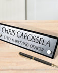 Custom Engraved Standoffs Acrylic Desk Name Plate, Personalised Professional New Job Title Sign, Office Accessory, Title Banner, Job Role Quote Plaque