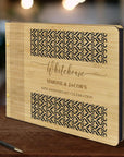 Custom Laser Cut & Engraved Wooden Wedding Guest Book, Personalised Plywood Alternative/ Traditional Birthday Guestbook Keepsake, Rustic/ Vintage Party Decor