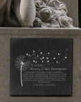 Personalised Memorial Square Slate Sign, Custom Engraved In Loving Memory Garden Stone, Funeral Cemetery Plaque, Loss of Loved One Pray Gift