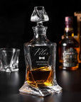 Personalised 800ml Twisted Whiskey Decanter | Custom Engraved Vintage Whisky Carafe, Housewarming, Birthday, Groomsmen Barware Gifts Him/Dad