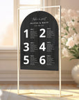 Personalised Wedding Seating Chart Arch Sign, Custom UV Print Guest Plan, Find Your Table Mirror Signage, Engagement/ Birthday Party Decor