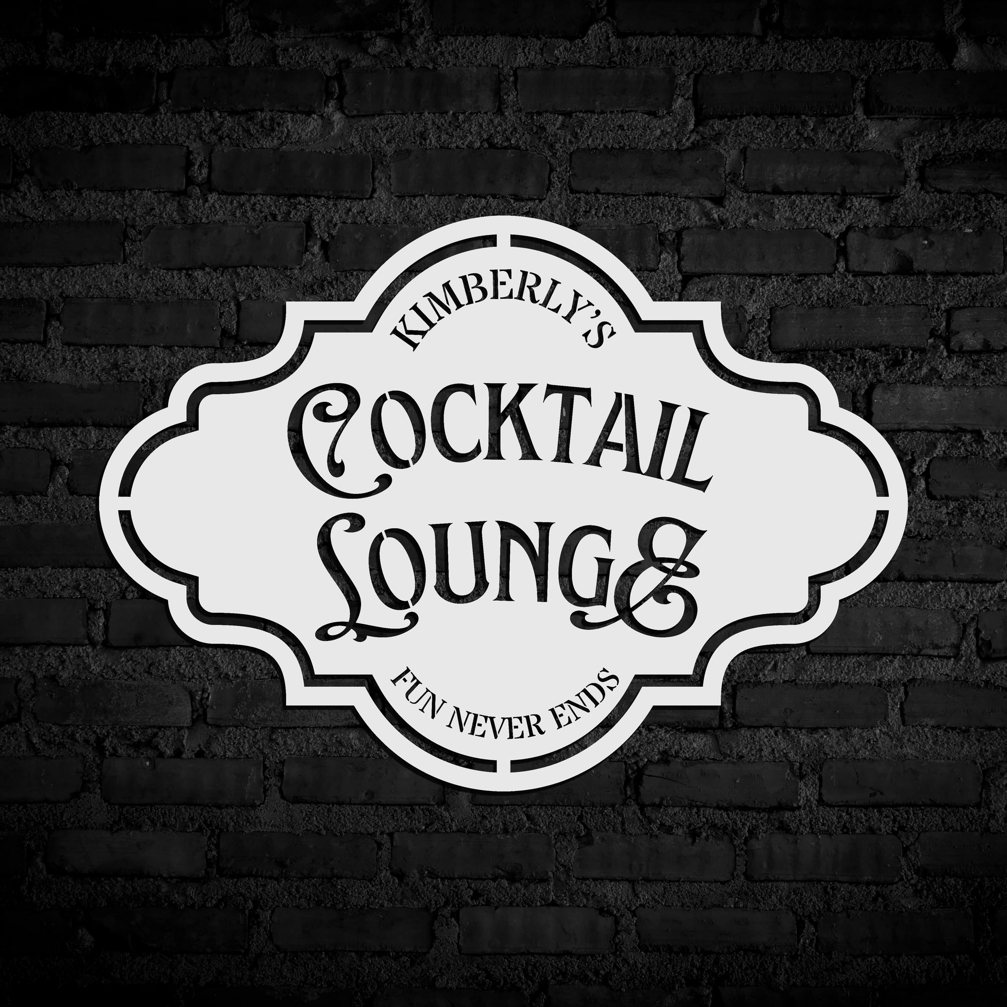 Custom Made Name Bar Hoop Sign, Personalised Wooden Cocktail/ Whiskey/ Tavern Chill Lounge Badge Signage, Laser-cut Wall Art Decor, Party Styling, Housewarming Gift