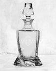 Personalised 800ml Twisted Whiskey Decanter | Custom Engraved Vintage Whisky Carafe, Housewarming, Birthday, Groomsmen Barware Gifts Him/Dad