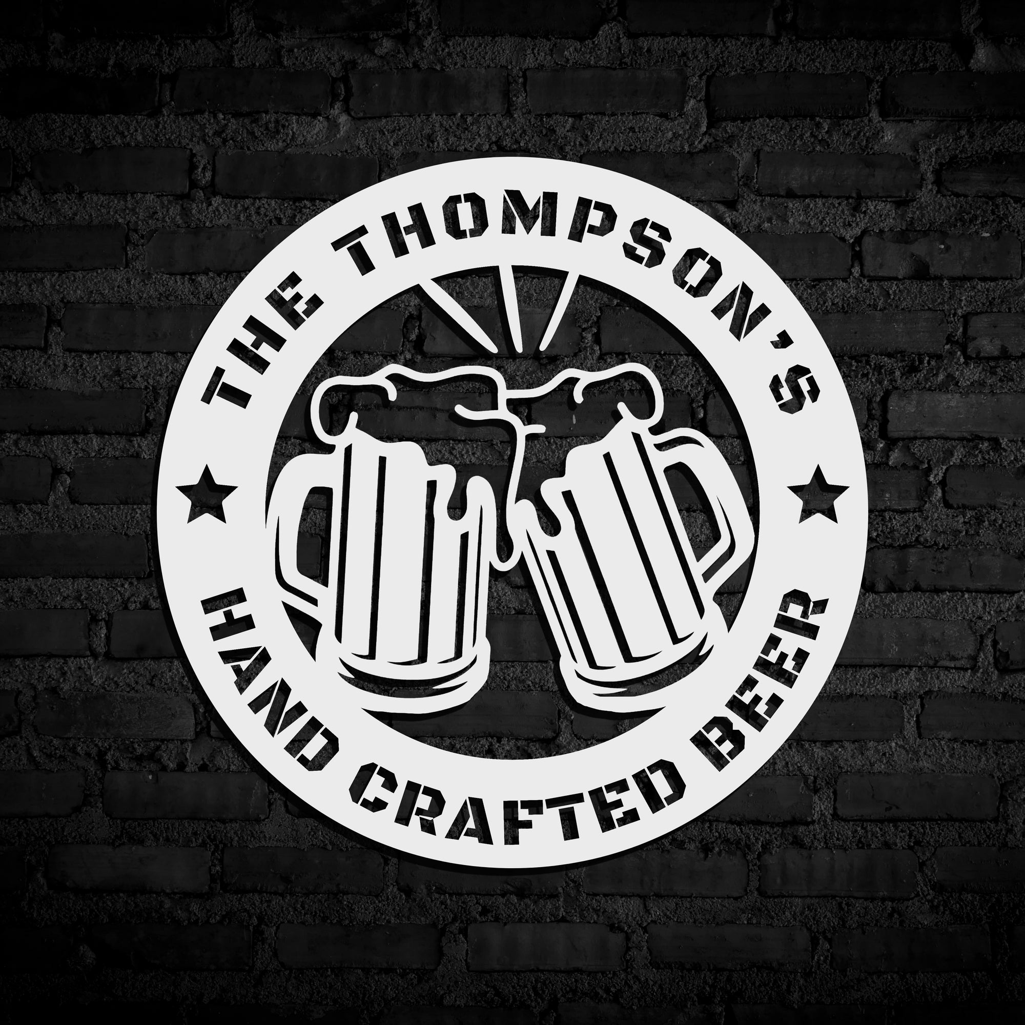 Custom Name Bar Hoop Sign, Personalised Wooden Handcrafted Beer Chill Lounge Signage, Man Cave Garage Wall Art Decor Party Housewarming Gift