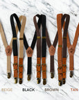 Personalised Adjustable Men's Suspender Clips, Custom Engraved Elastic Shoulder Leather Strap, Bachelor Party, Dad, Groomsman, Wedding Gift