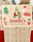 Personalised Wooden Kid Christmas Eve Box, Custom UV Print Photo Keepsake Treasure Storage, First Xmas Mr Mrs, New Home, Memorial Decor Gift