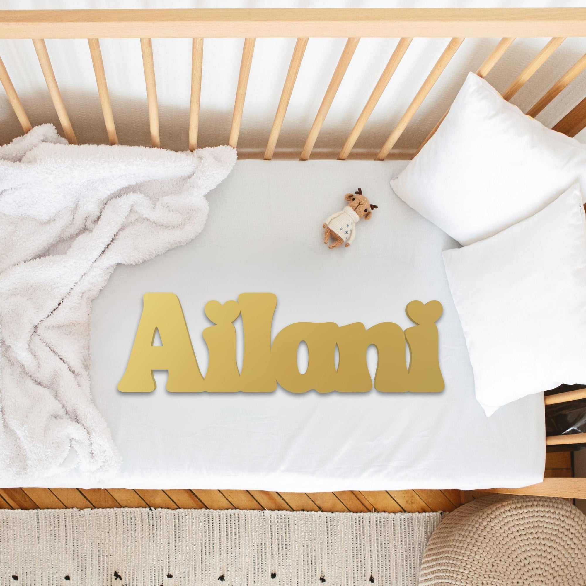 Custom Acrylic Mirror/ Plywood Script Name Sign, Personalised Wooden Kid/ Boy Nursery Wall Decor Wedding Birthday Bridal Shower Logo Signage