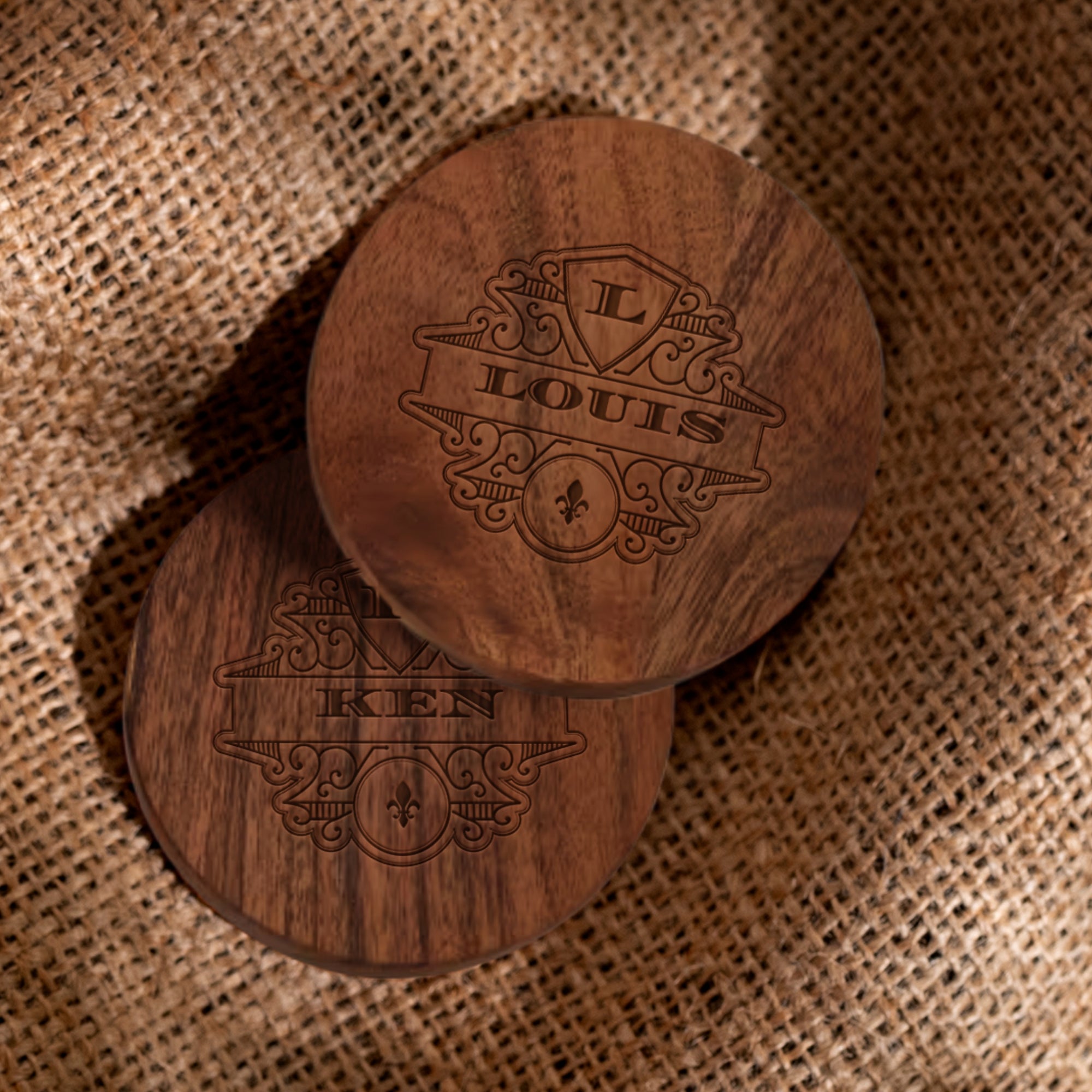 Personalised Groomsman Gift Box for Him -  Mountain Whiskey Glasses & Wooden Acacia Coasters Pair Set, Custom Engraved Best Man, Father of the Bride, Groom Proposal Wedding Favours