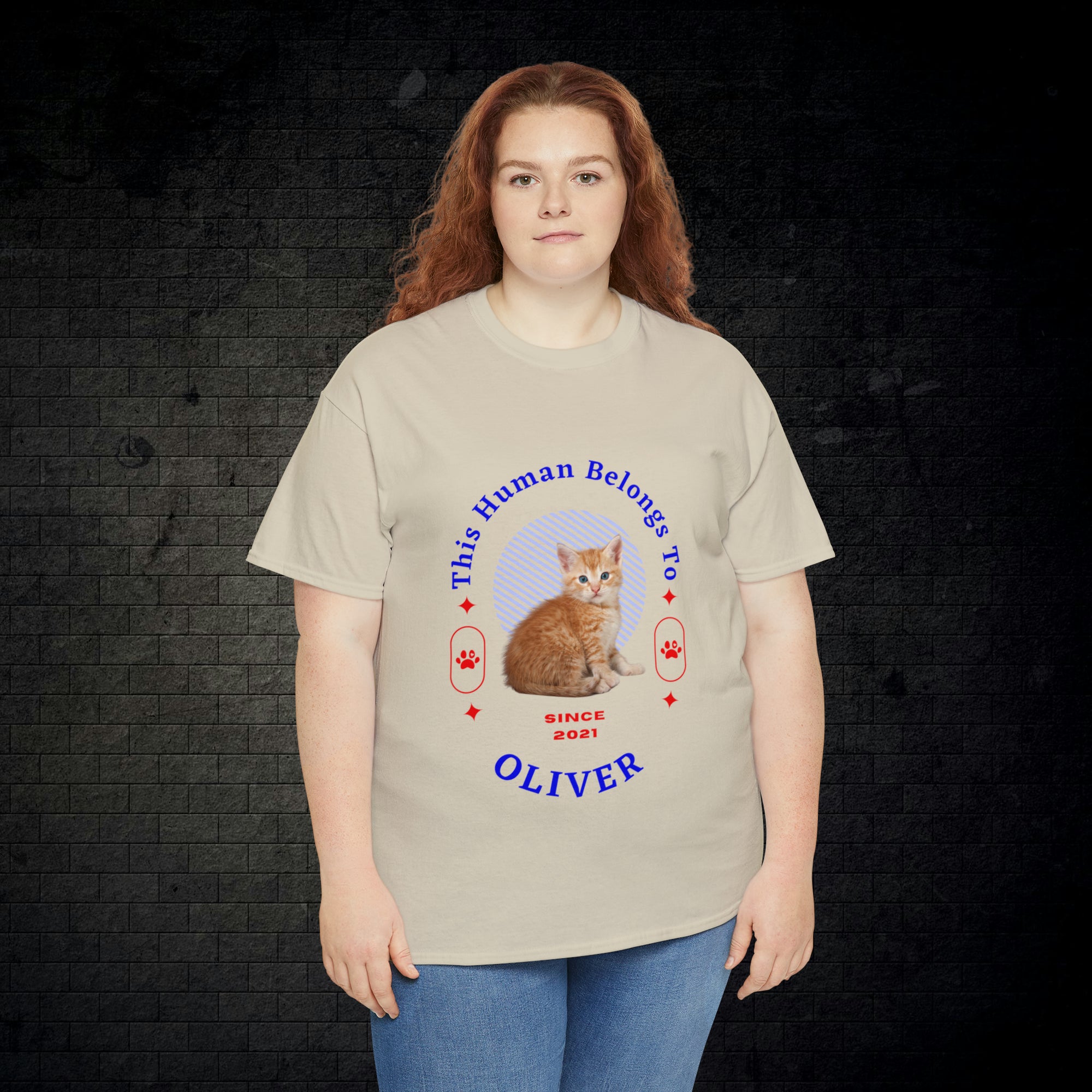 Customise Your Pet Photo Unisex T-shirt - This Human Belongs To