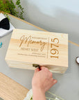 Personalised Wooden Keepsake Box, Custom Engraved Memory Birthday Treasure Storage, Housewarming, Graduation, Teacher, Dad, Mom Garden Gift