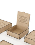Custom Double Sided Engraved Wooden Keepsake Square Box, Personalised Plywood/ MDF Name/ Logo Wedding, Birthday, Corporate Storage Gift Boxes