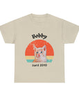 Customise Your Pet Photo Unisex T-shirt Retro Vintage Style, Dog Lover Shirt, Cat Image Custom T Shirt, Personalised Tee Shirts Birthday Gift