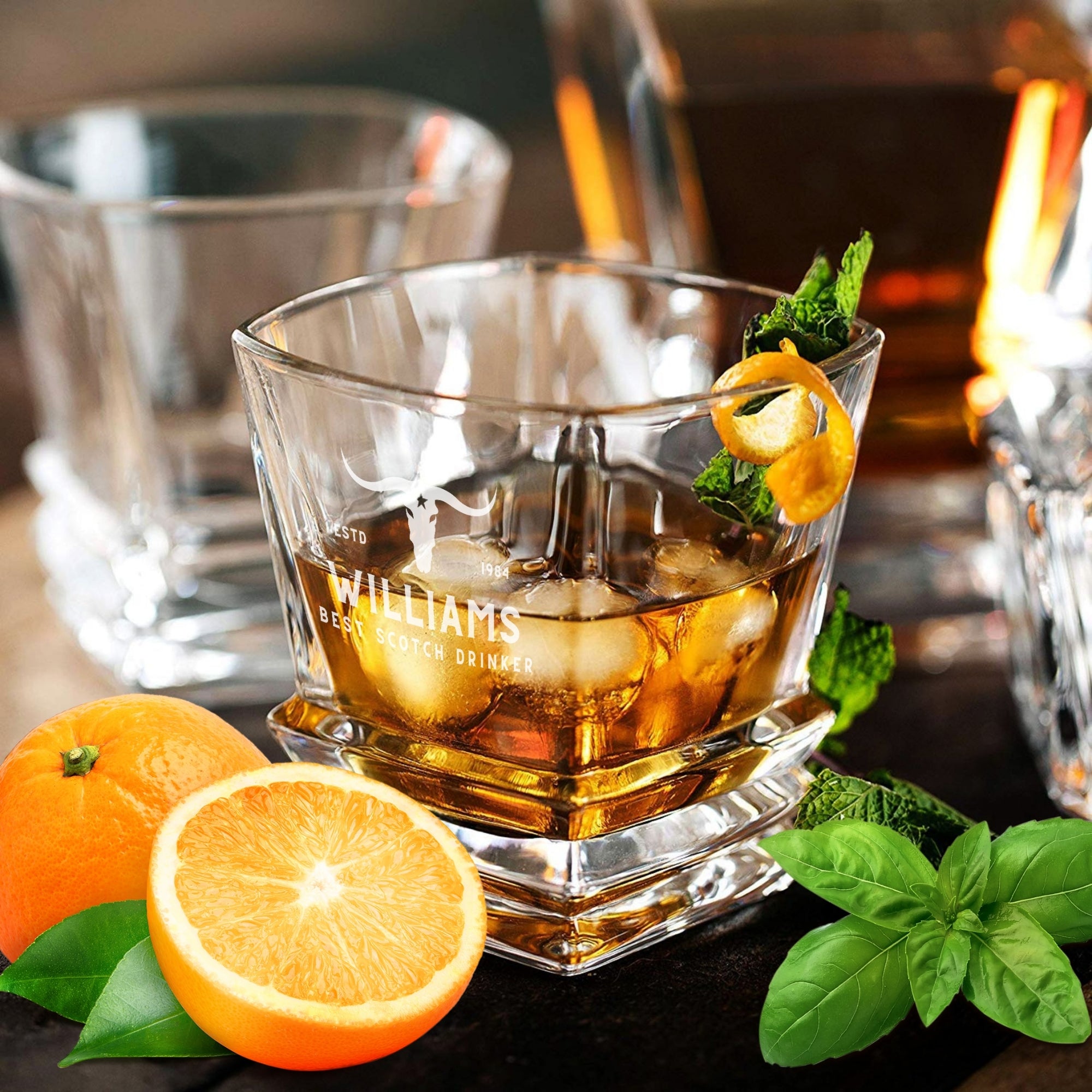 Personalised 320ml Whiskey Prism Bold Cut Glass, Custom Engraved Scotch Tumbler, Corporate, Housewarming Wedding, Bridesmaid, Groomsmen Gift