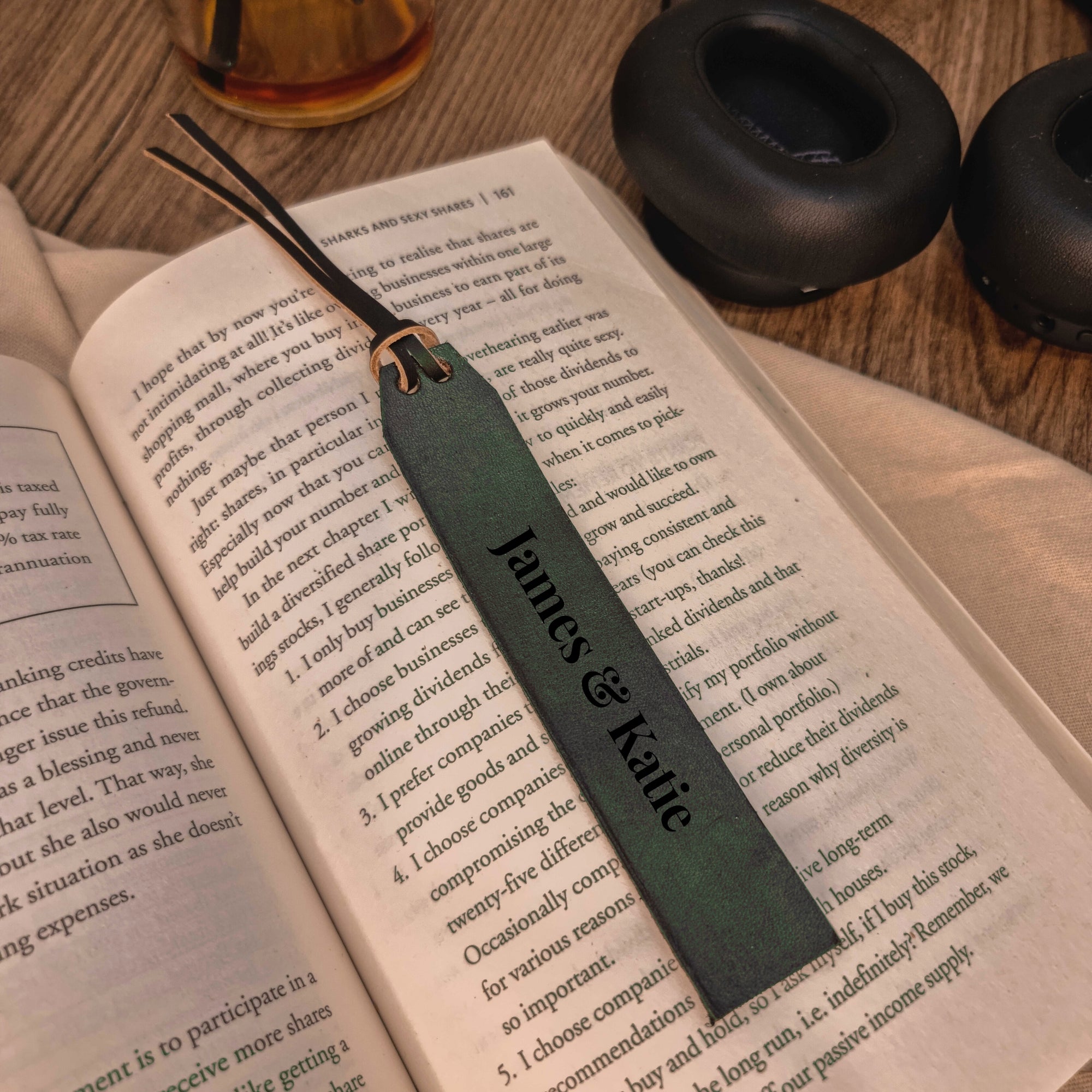 Personalised Cowhide Real Leather Bookmark/ Travel Luggage Tag, Monogram Custom Engraved/ Gift for Him & Her/ Father/ Birthday/ Mom/ Grandma
