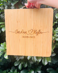 Personalised Folding Portable Cheese Board & Knife Set Storage