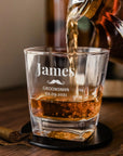 Personalised Wooden Whiskey Box, Scotch Glass, Ice Stones, Coaster, Custom Engraved Barware Set, Groomsman, Dad, Birthday, Corporate Gift