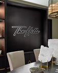 Custom Acrylic 3D Double Layered Business Logo Sign, Personalised Mirror Script Room Name Plaque, Coffee, Retail, Spa Eyelash Office Signage