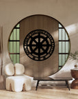 Personalised Buddha Quotes Wall Accent, Customised The Wheel of Samsara Sign Meditation Yoga Studio, Reincarnation Dharma Decor Hoop Zen Art