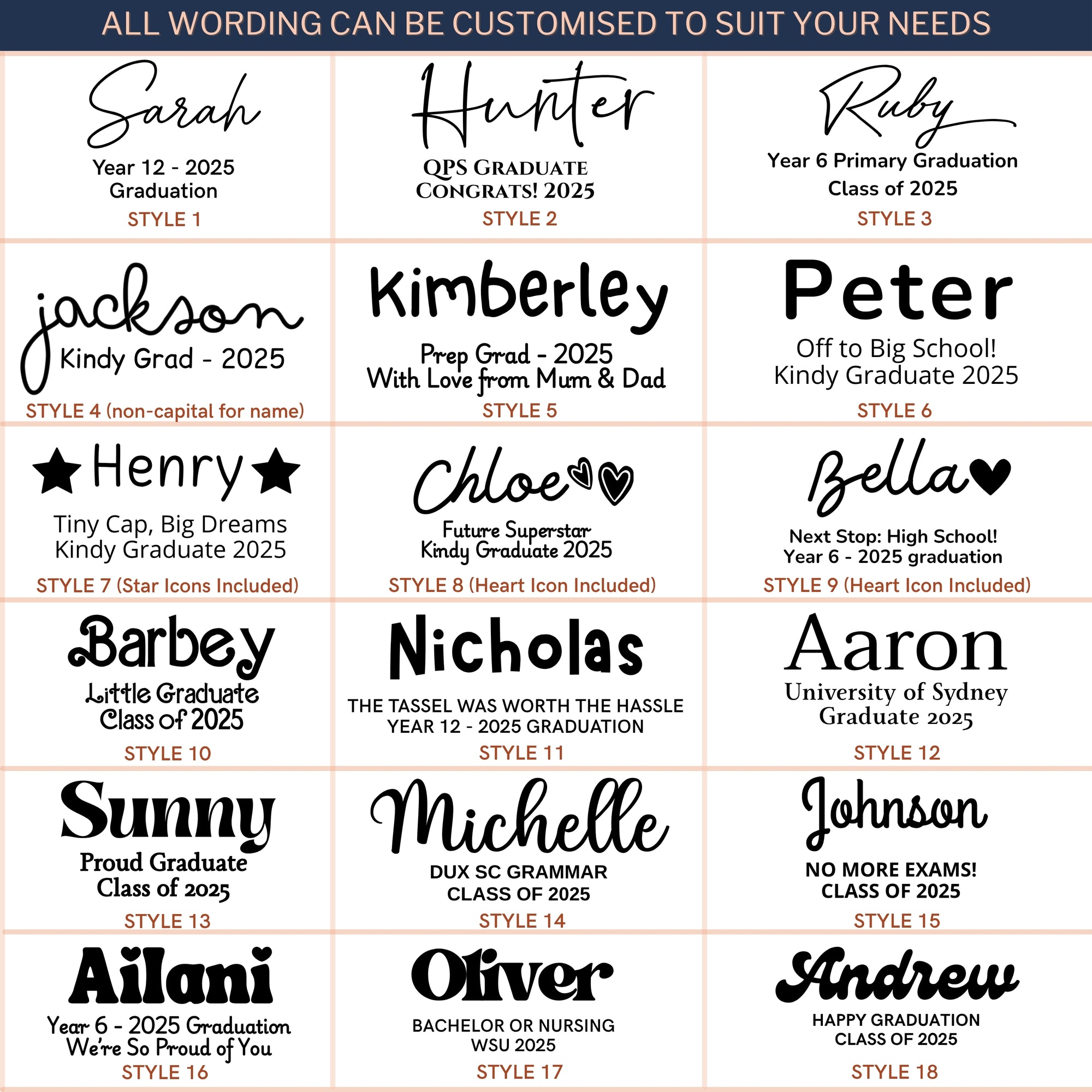 Custom Embroidered Graduation Teddy Bear with Cap & Gown