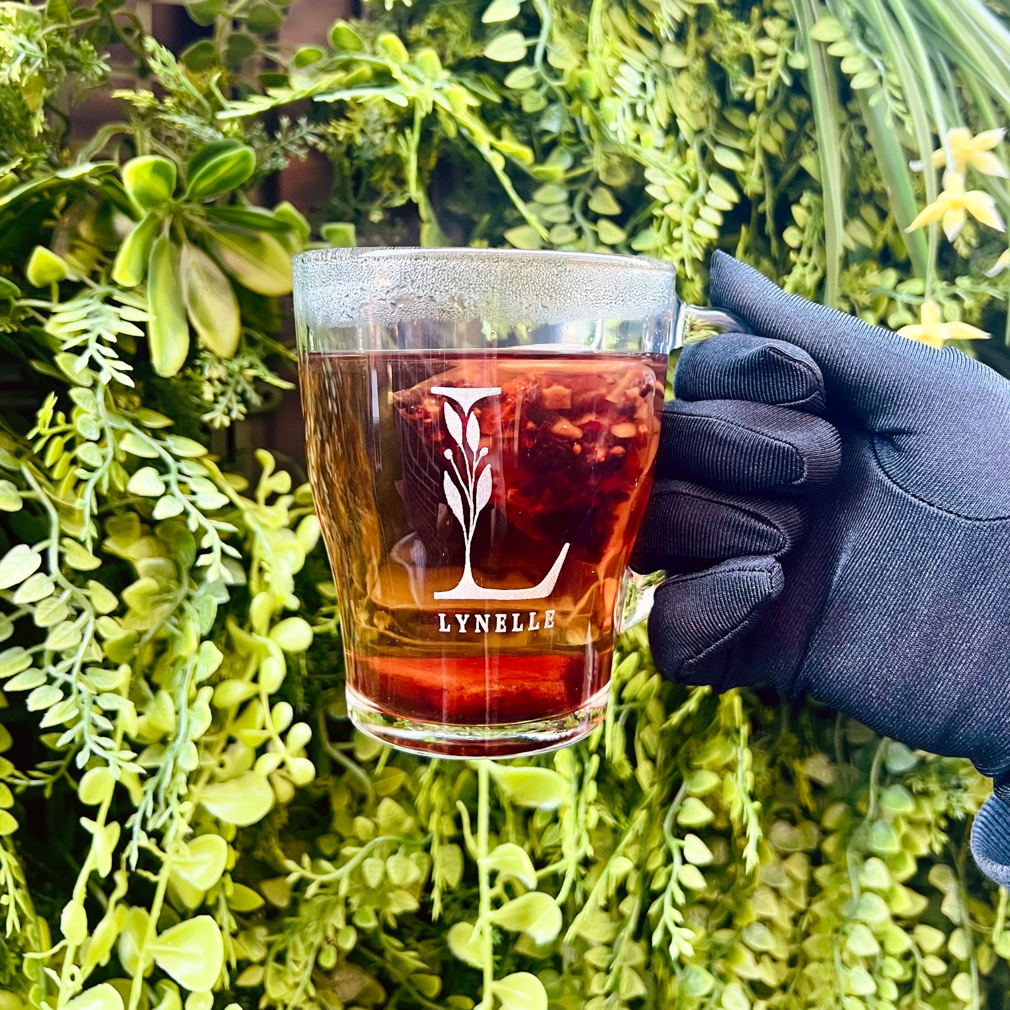 Personalised Handle Glass Coffee Mug , Custom Engraved Tea Cup, Wedding Favours, Birthday, Mother/ Father's Day, Christmas Corporate Gift