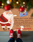 Personalised Santa Delivery Welcome Family Name Coir Doormat, Customised Printed Entry Outdoor Indoor Mat, Christmas Decor Housewarming Gift