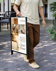 A-Frame Sign & Custom Print Corflute Inserts, Poster Footpath Sign, Real Estate, Outdoor Sidewalk Advertising Board, Cafe, Business Signage