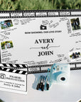 Custom 3D Acrylic White Wedding Cinefilm Guest Book Alternative, Personalised Couple Name & Date Instax Polaroid Photo Sign, Welcome Signage