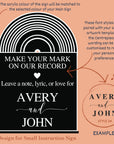 Custom Acrylic Record Vinyl Wedding Sign, Personalised Guest Book Alternative Welcome Signage, Music Lovesong Couple Decor, Anniversary Gift