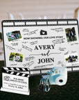 Custom 3D Acrylic White Wedding Cinefilm Guest Book Alternative, Personalised Couple Name & Date Instax Polaroid Photo Sign, Welcome Signage