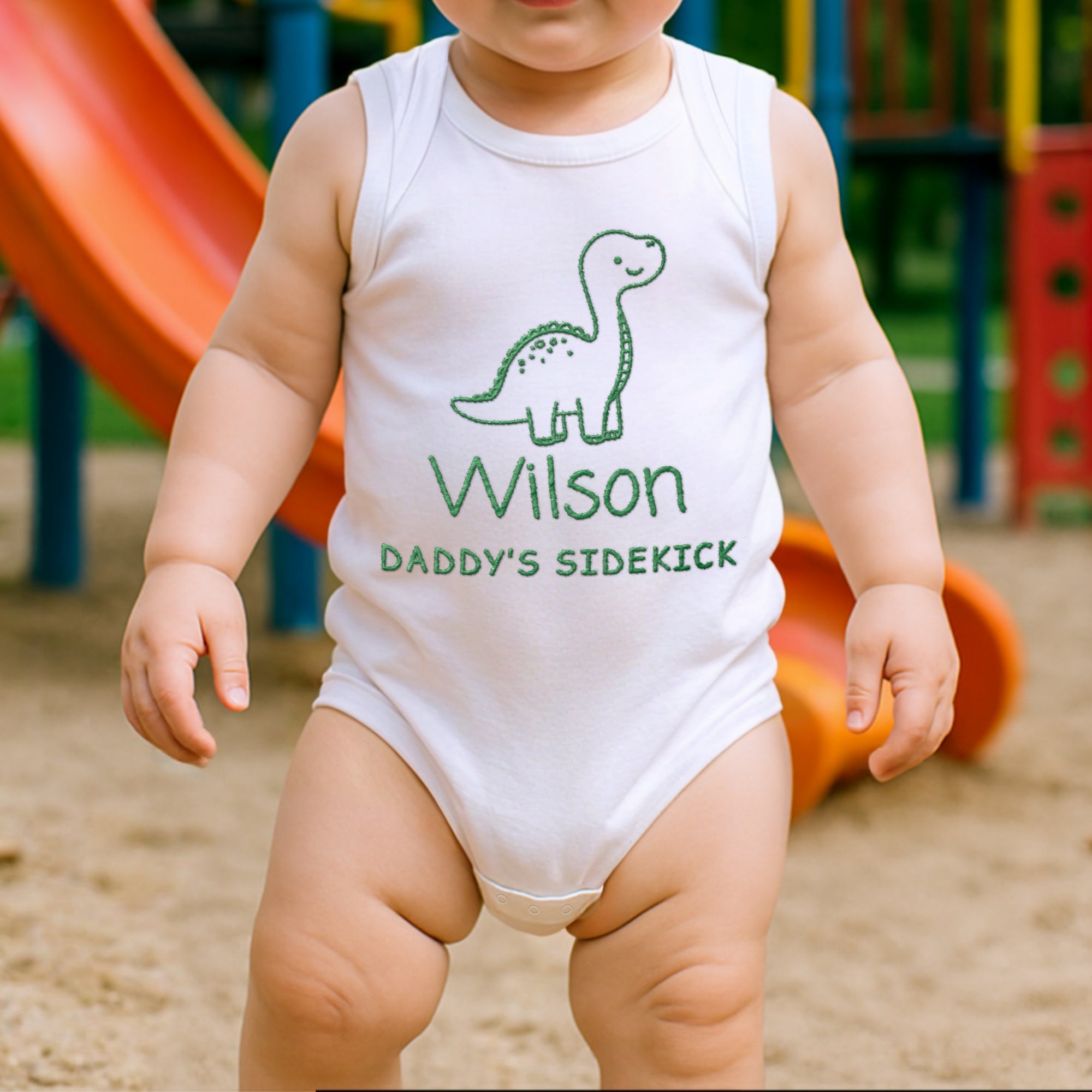 Custom Embroidered Baby Name Sleeveless Bodysuit, Personalised Pregnancy Announcement Onesies, Christening Keepsake, Birthday Shower Gift