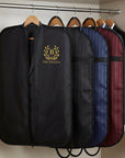 Custom Embroidered Carry Striped Suit Bag Personalised Travel Garment Zipper Storage, Business Vest Formal Clothing Organiser Groomsman Gift