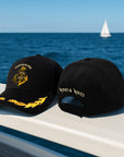 Custom Embroidered Gold Wreath Captain Cap, Personalised Nautica Sailing Hat Travel Yacht Crew Wedding Party Bridesmaid Groomsman Favor Gift