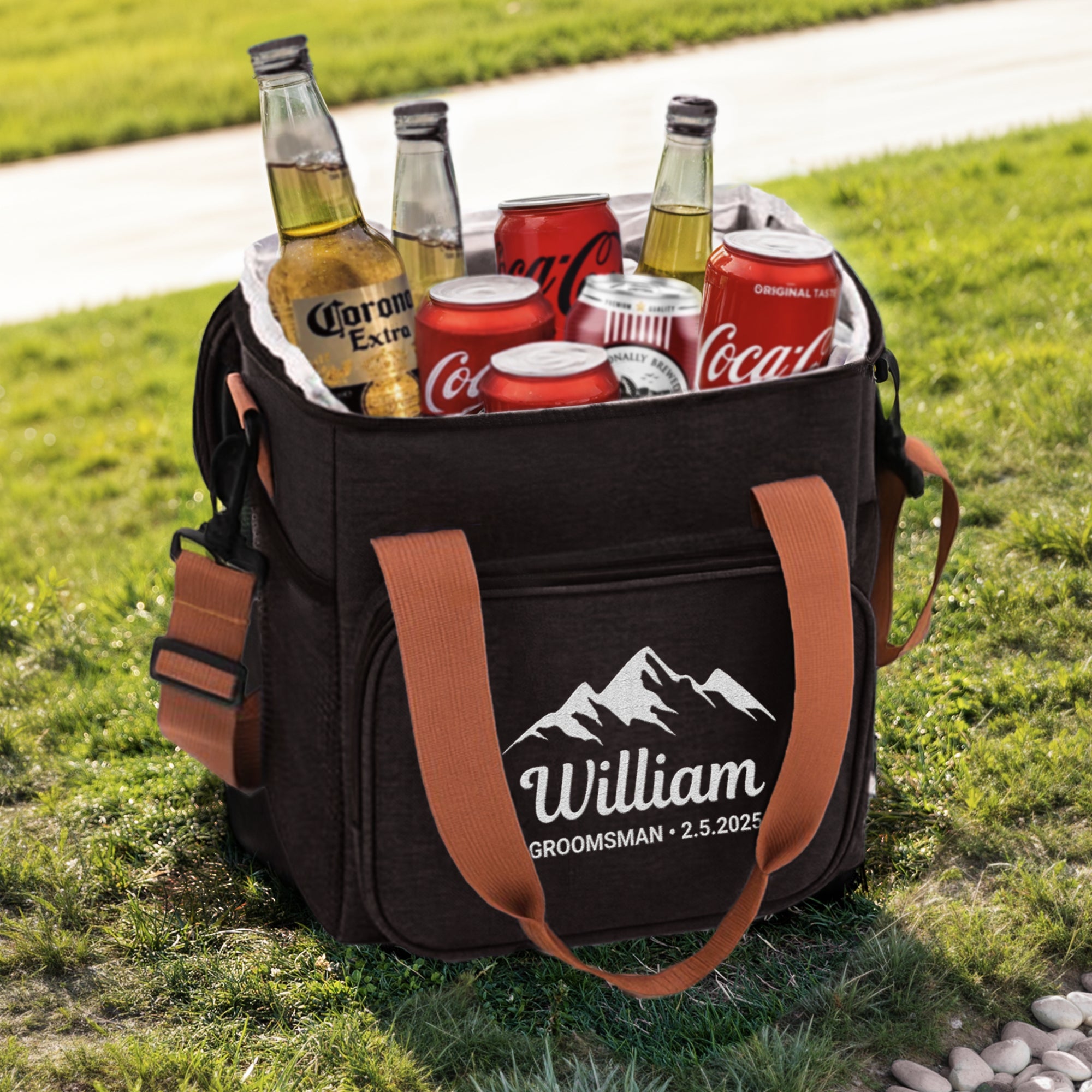 Custom Embroidered Insulated Golf Cooler Bag, Personalised Logo Beer/ Picnic Lunch Storage, Wedding Groomsman Golfer Dad Xmas Corporate Gift