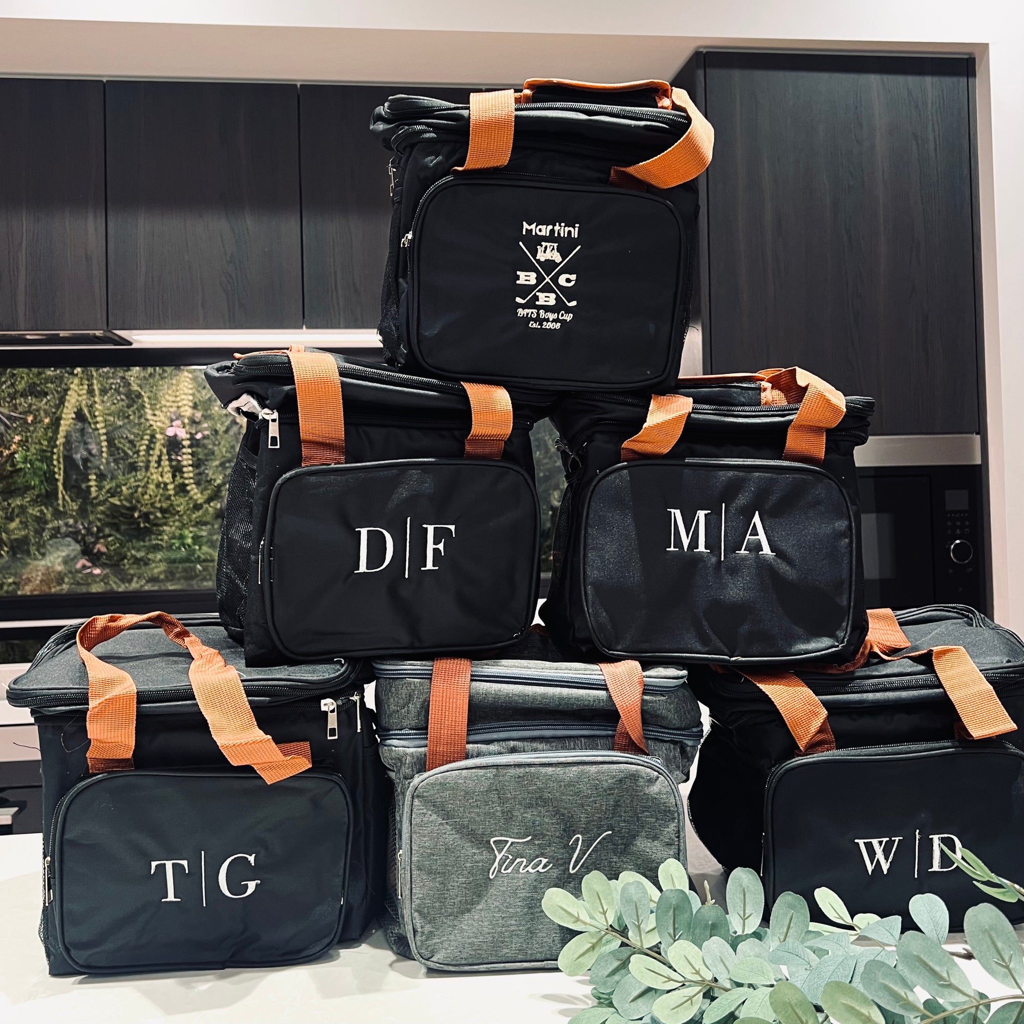 Custom Embroidered Insulated Golf Cooler Bag, Personalised Logo Beer Picnic Camping/ Grocery Lunch Storage, Groomsman Dad Birthday Xmas Gift