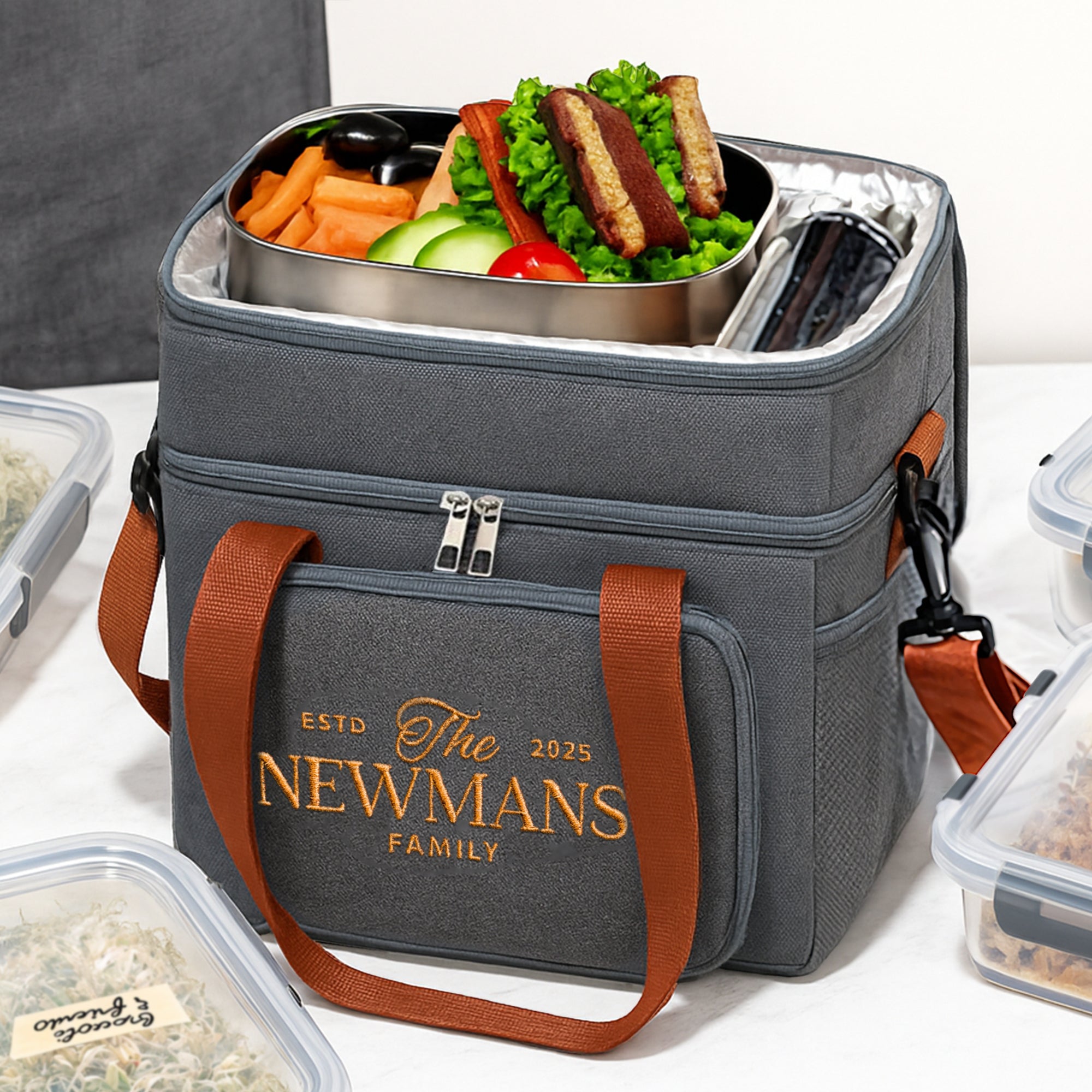 Custom Embroidered Insulated Golf Cooler Bag, Personalised Logo Beer/ Picnic Lunch Storage, Wedding Groomsman Golfer Dad Xmas Corporate Gift