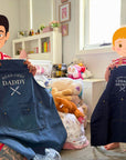 Custom Embroidered Kid Crossover Pocket Apron, Personalised Adjustable Little Chef Kitchen Workshop Baby Handyman Garden Helper Children Bib