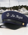 Custom Embroidered Nautical Captain Cap & Anchor, Personalised First Mate, Yatch Sailor Hat, Bachelor Hens Party, Groomsman, Bridesmaid Gift