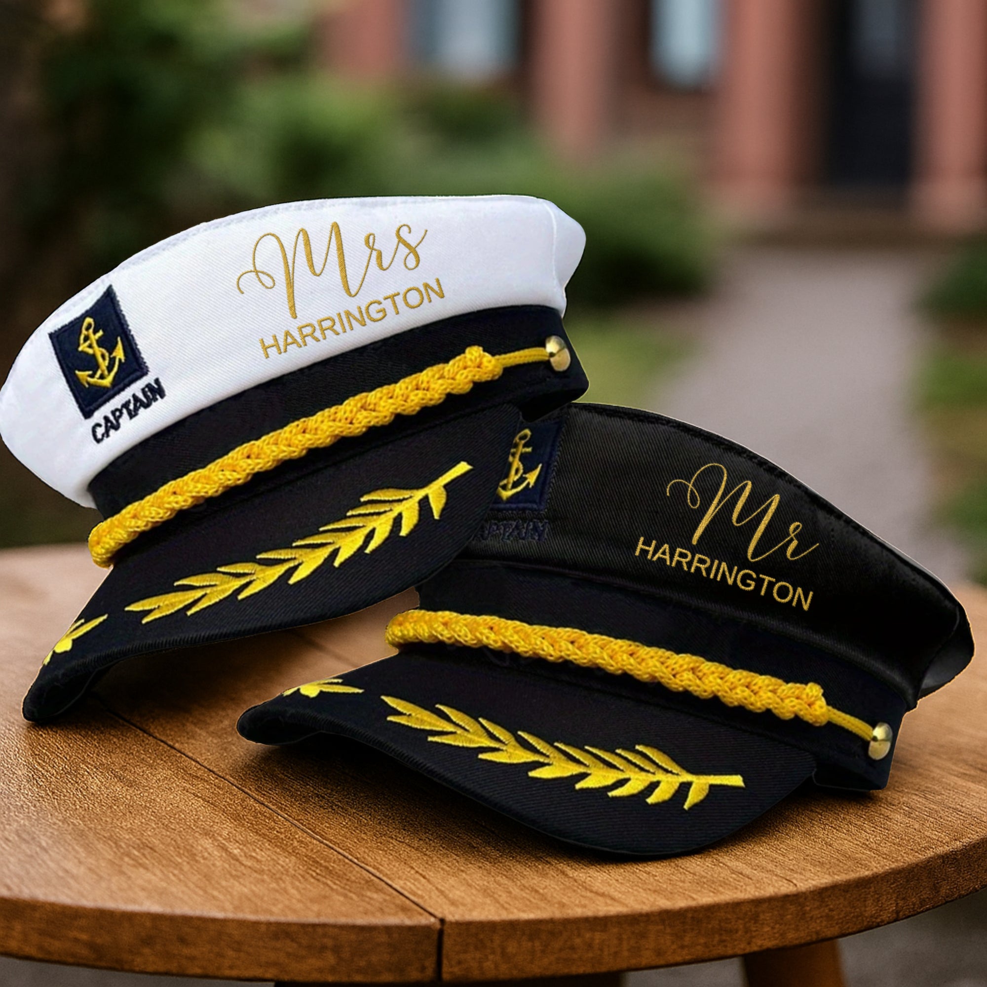 Custom Embroidered Unisex Captain Cap, Personalised Yatch Sailor, Nautical Boat Hat, Bachelor Hens Party, Groomsman, Bridesmaid Wedding Gift