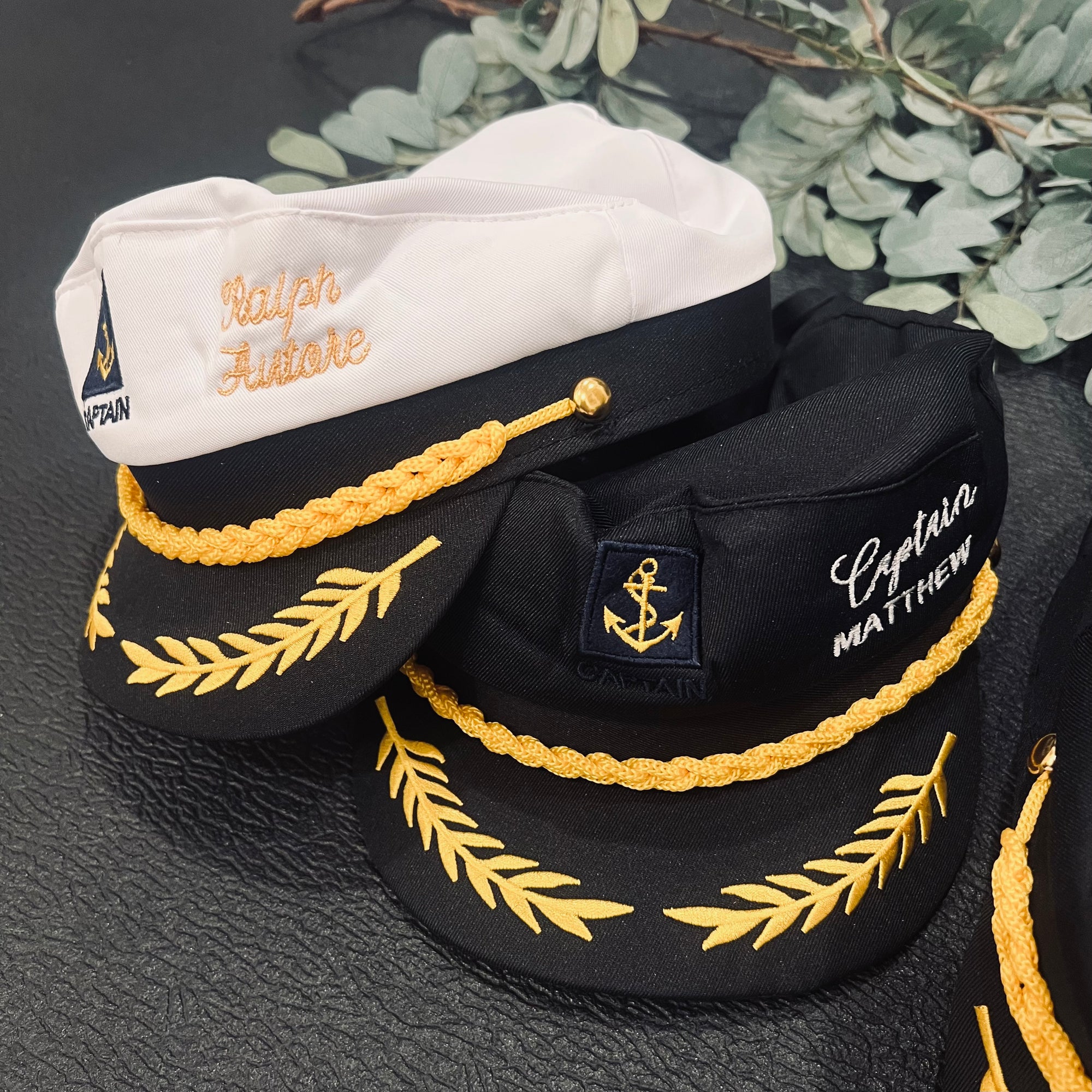 Custom Embroidered Unisex Captain Cap, Personalised Yatch Sailor, Nautical Boat Hat, Bachelor Hens Party, Groomsman, Bridesmaid Wedding Gift
